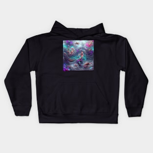 Mermaid infested waters Kids Hoodie